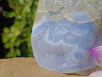 Polished Blue Lace Agate Standing Free Forms x 1 From Nsanje, Malawi - Toprock Gemstones and Minerals 