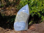 Polished Blue Lace Agate Standing Free Forms x 1 From Nsanje, Malawi - Toprock Gemstones and Minerals 