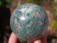 Polished Emerald Mica 'Mutokolite' Spheres x 3 From Mutoko, Zimbabwe - Toprock Gemstones and Minerals 