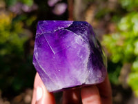 Polished Chevron Amethyst Points x 6 From Zambia - Toprock Gemstones and Minerals 