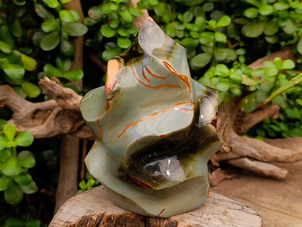Polished Polychrome Jasper Flame x 1 From NW Coast, Madagascar - Toprock Gemstones and Minerals 