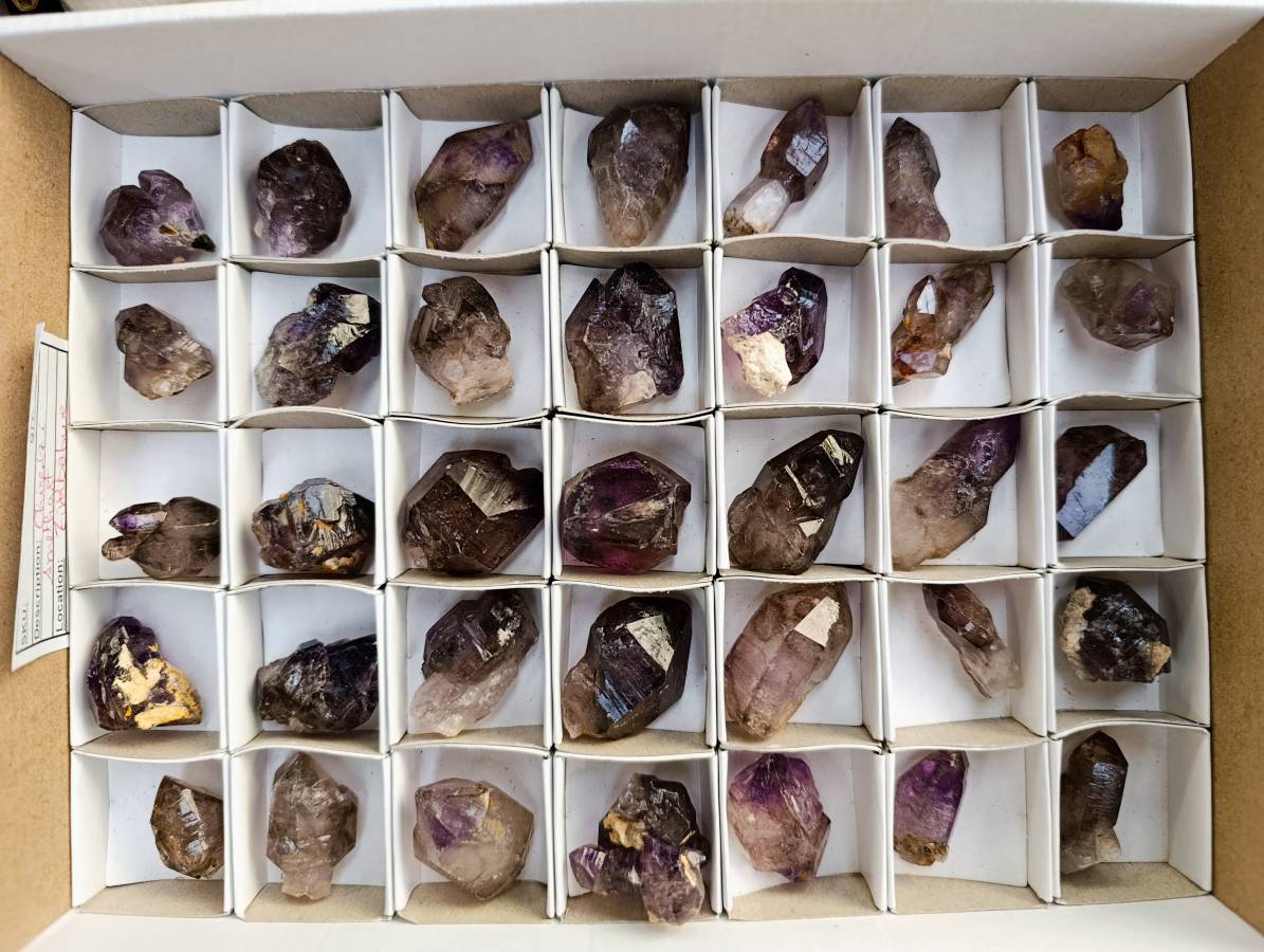 Natural Window Amethyst Crystals x 35 From Chiredzi, Zimbabwe - Toprock Gemstones and Minerals 