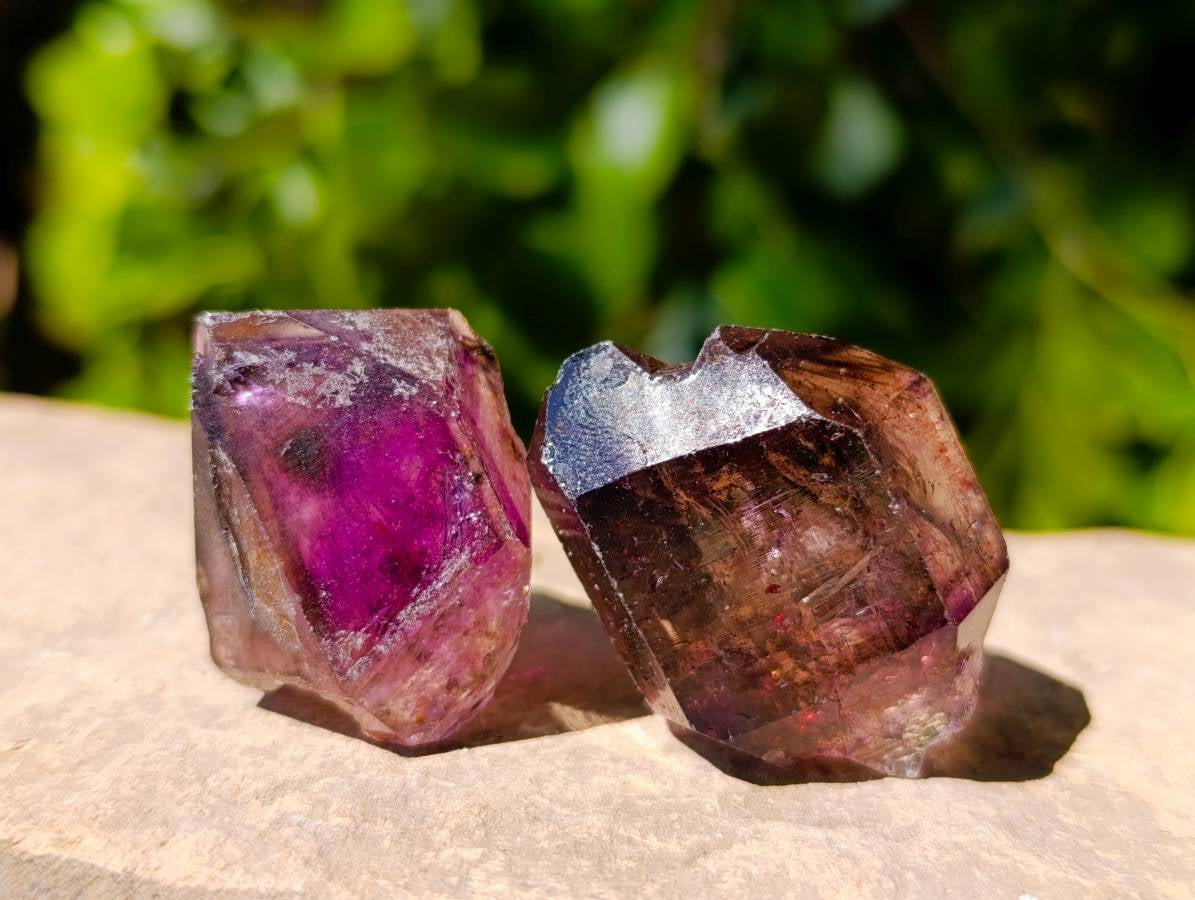 Natural Window Amethyst Crystals x 35 From Chiredzi, Zimbabwe - Toprock Gemstones and Minerals 