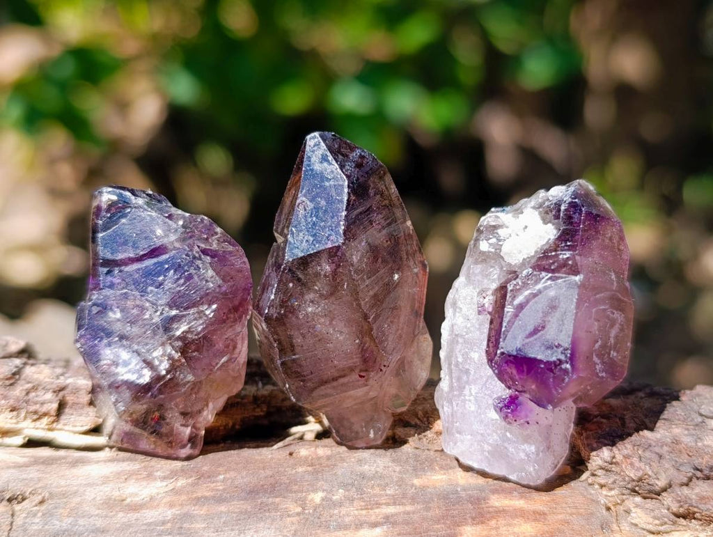 Natural Window Amethyst Crystals x 35 From Chiredzi, Zimbabwe - Toprock Gemstones and Minerals 