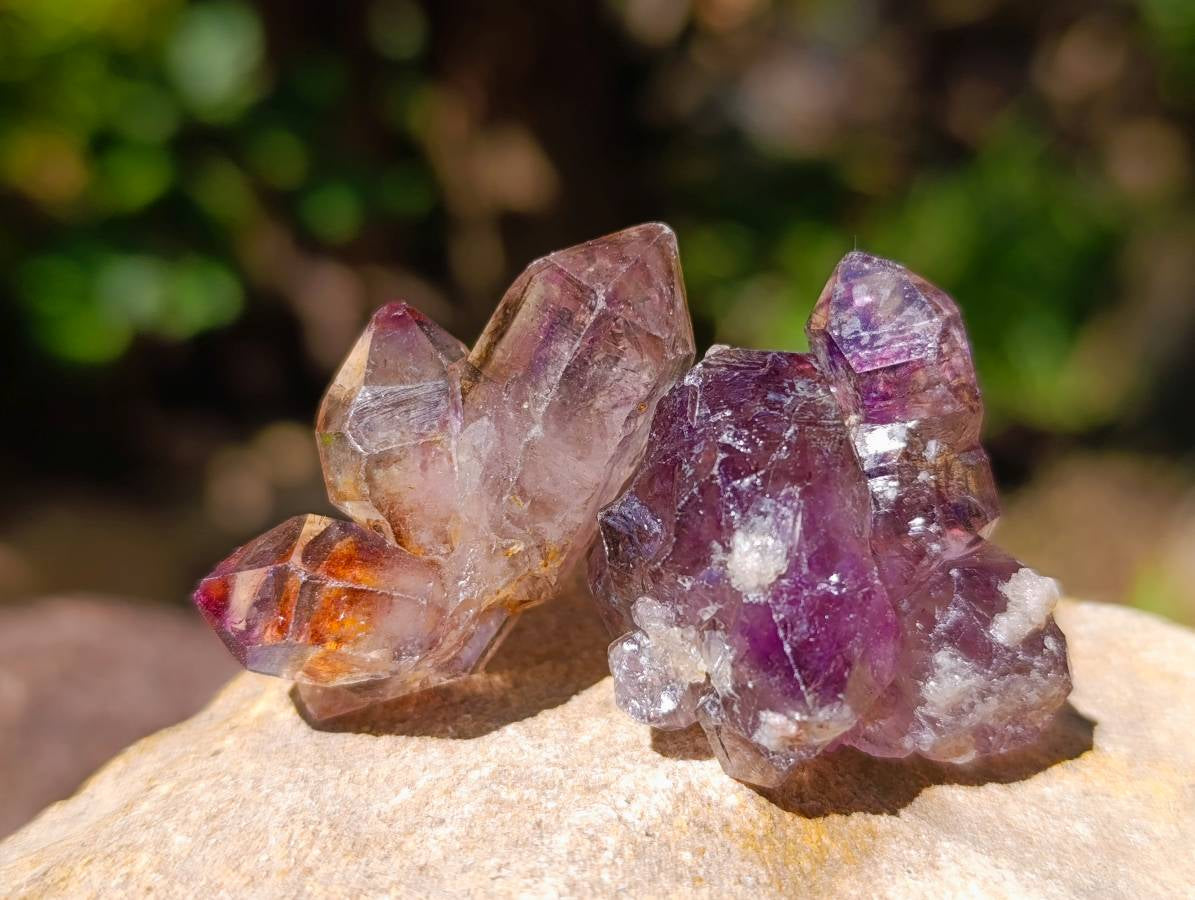 Natural Window Amethyst Crystals x 35 From Chiredzi, Zimbabwe - Toprock Gemstones and Minerals 
