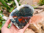 Polished Bloodstone Standing Free Forms x 2 From Swaziland - Toprock Gemstones and Minerals 