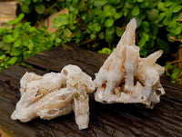 Natural Drusy Quartz Coated Calcite Pseudomorph Specimens x 3 From Alberts Mountain, Lesotho - Toprock Gemstones and Minerals 