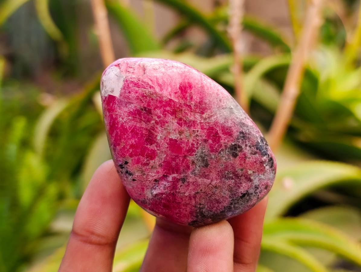 Polished Rhodonite Standing Free Forms x 4 From Rhusinga, Zimbabwe - Toprock Gemstones and Minerals 
