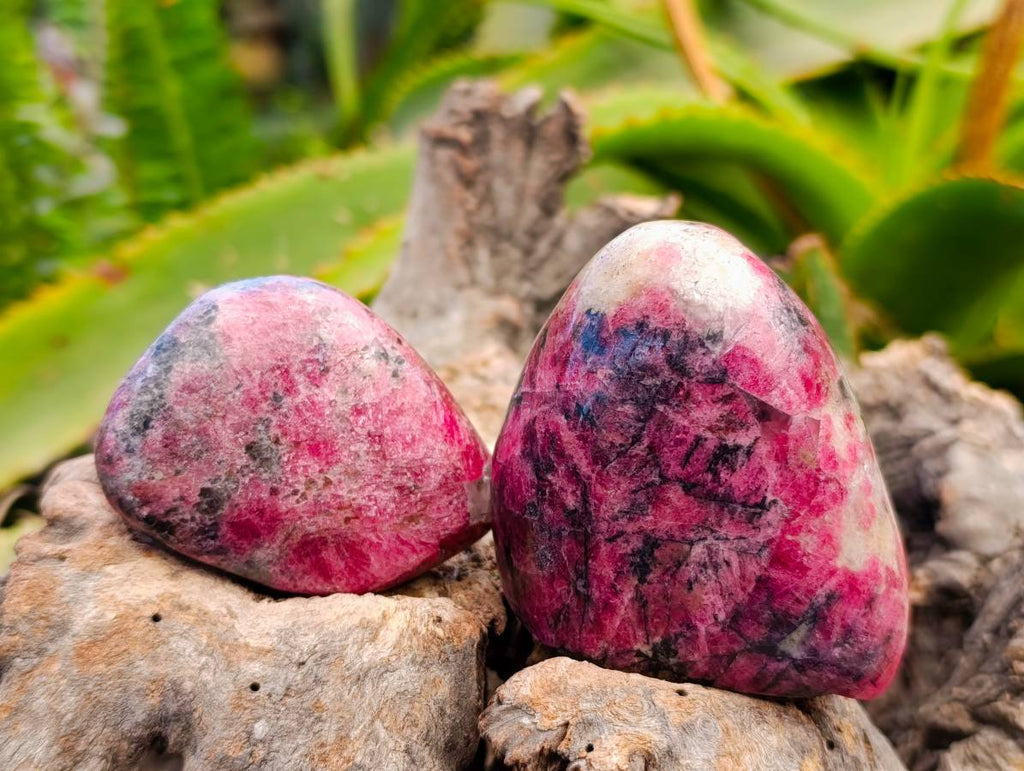 Polished Rhodonite Standing Free Forms x 4 From Rhusinga, Zimbabwe - Toprock Gemstones and Minerals 