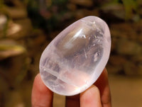 Polished Pearl Girasol Quartz Palm Stones x 12 From Ambatondrazaka, Madagascar - Toprock Gemstones and Minerals 