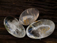Polished Pearl Girasol Quartz Palm Stones x 12 From Ambatondrazaka, Madagascar - Toprock Gemstones and Minerals 