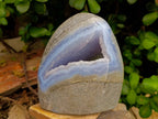 Polished Blue Lace Agate Standing Free Forms x 2 From Nsanje, Malawi - Toprock Gemstones and Minerals 