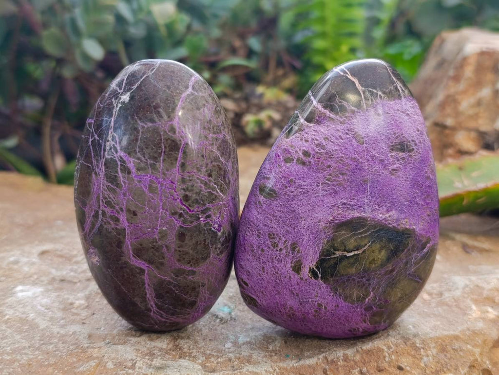 Polished Stichtite Free Forms x 6 From Barberton, South Africa - Toprock Gemstones and Minerals 