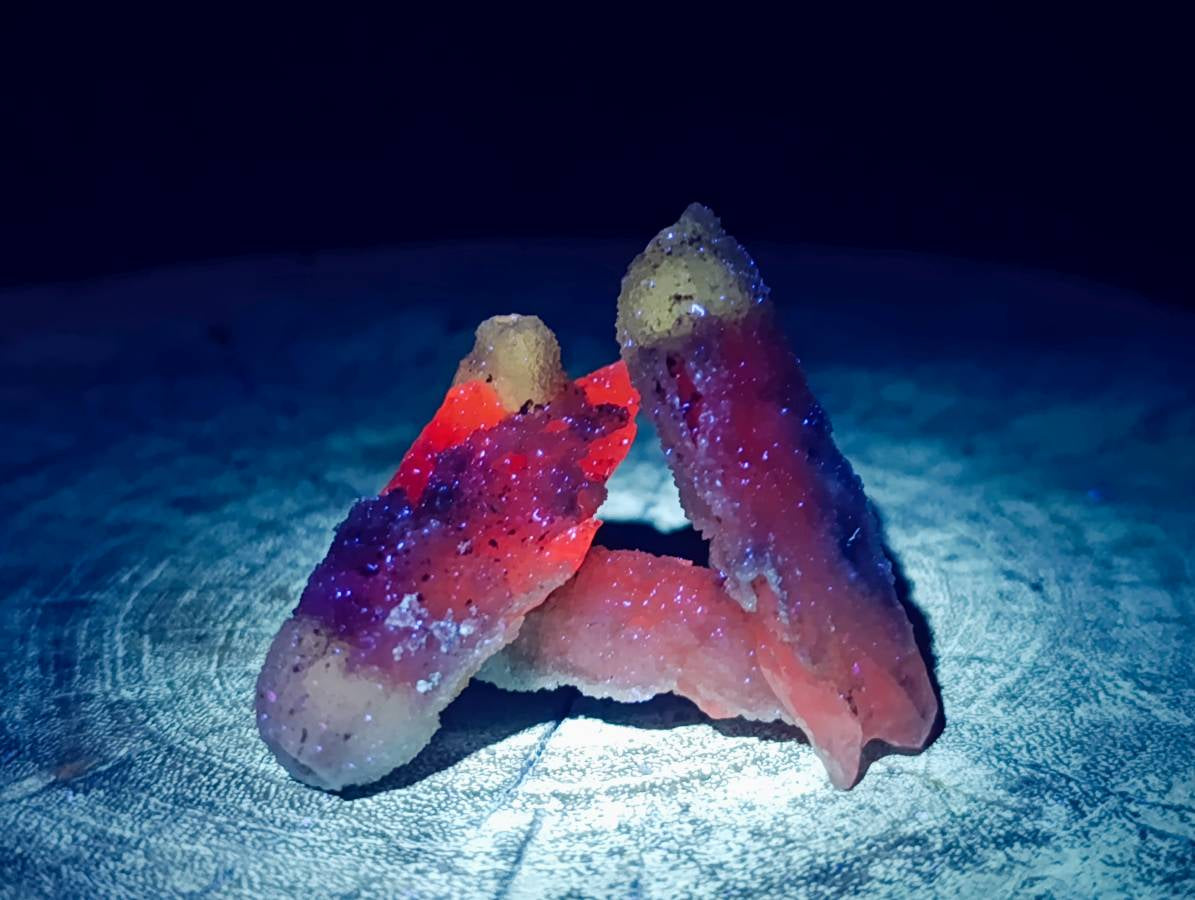 Natural Drusy Quartz Coated Calcite Pseudomorph Specimens x 12 From Alberts Mountain, Lesotho - Toprock Gemstones and Minerals 