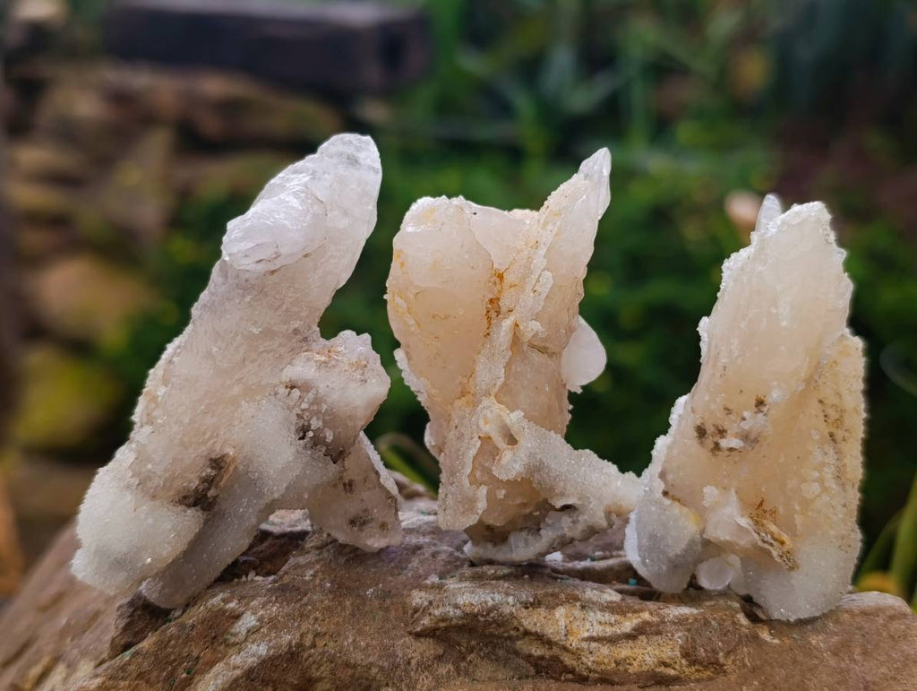 Natural Drusy Quartz Coated Calcite Pseudomorph Specimens x 12 From Alberts Mountain, Lesotho - Toprock Gemstones and Minerals 