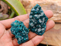 Natural Dioptase On Dolomite Specimens x 20 From Likasi, Congo - Toprock Gemstones and Minerals 