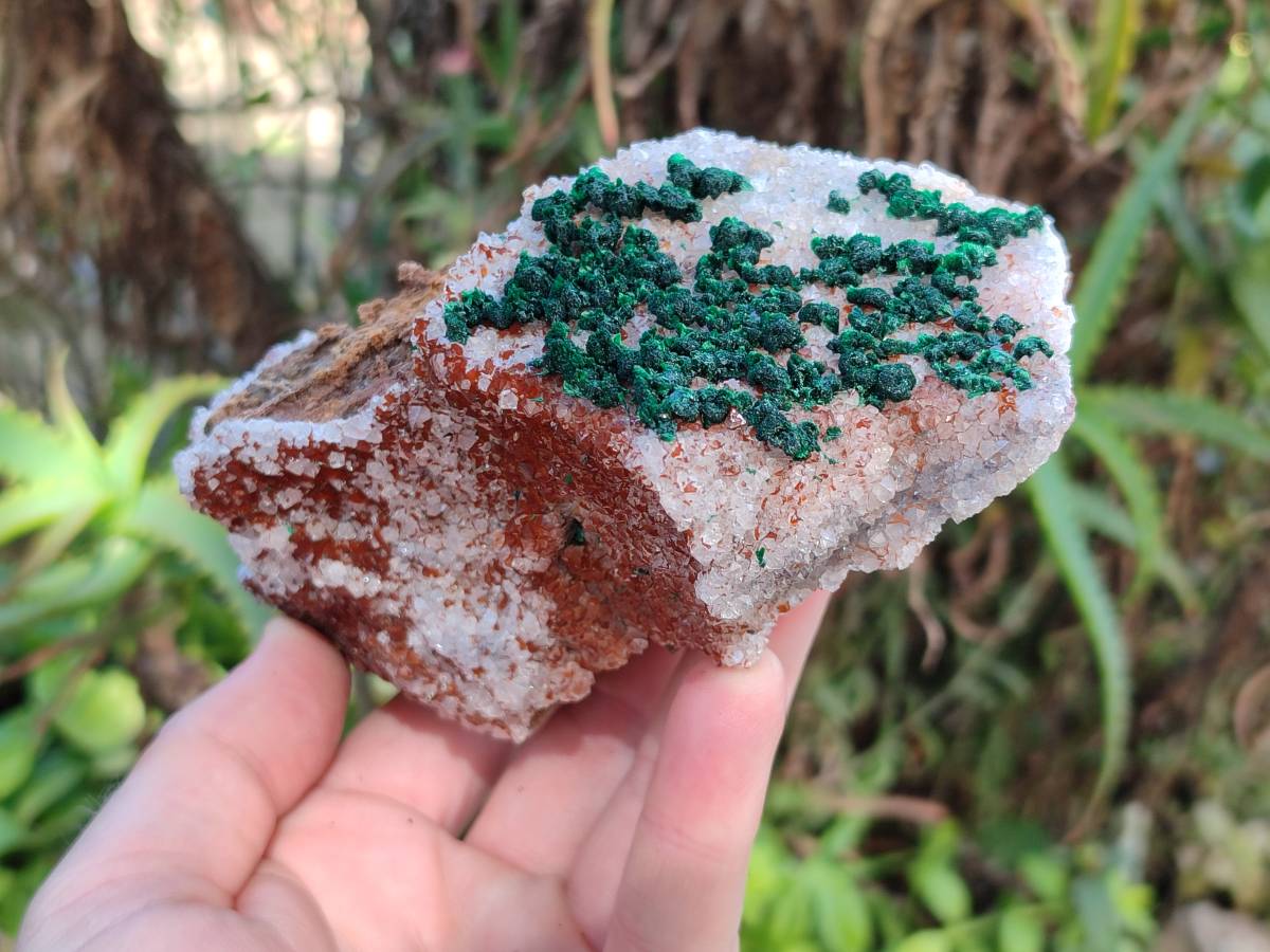 Natural Crystalline Ball Malachite and Drusy Quartz On Dolomite Matrix Specimens x 2 From Kambove, Congo - Toprock Gemstones and Minerals 