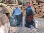 Polished Bloodstone Points x 2 From Swaziland - Toprock Gemstones and Minerals 
