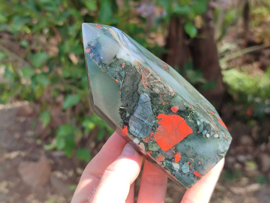 Polished Bloodstone Points x 2 From Swaziland - Toprock Gemstones and Minerals 