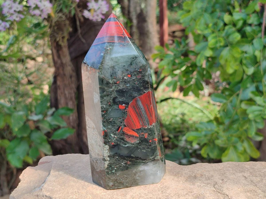 Polished Bloodstone Points x 2 From Swaziland - Toprock Gemstones and Minerals 