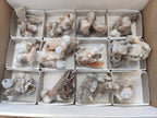 Natural Drusy Quartz Coated Calcite Pseudomorph Specimens x 12 From Alberts Mountain, Lesotho - Toprock Gemstones and Minerals 