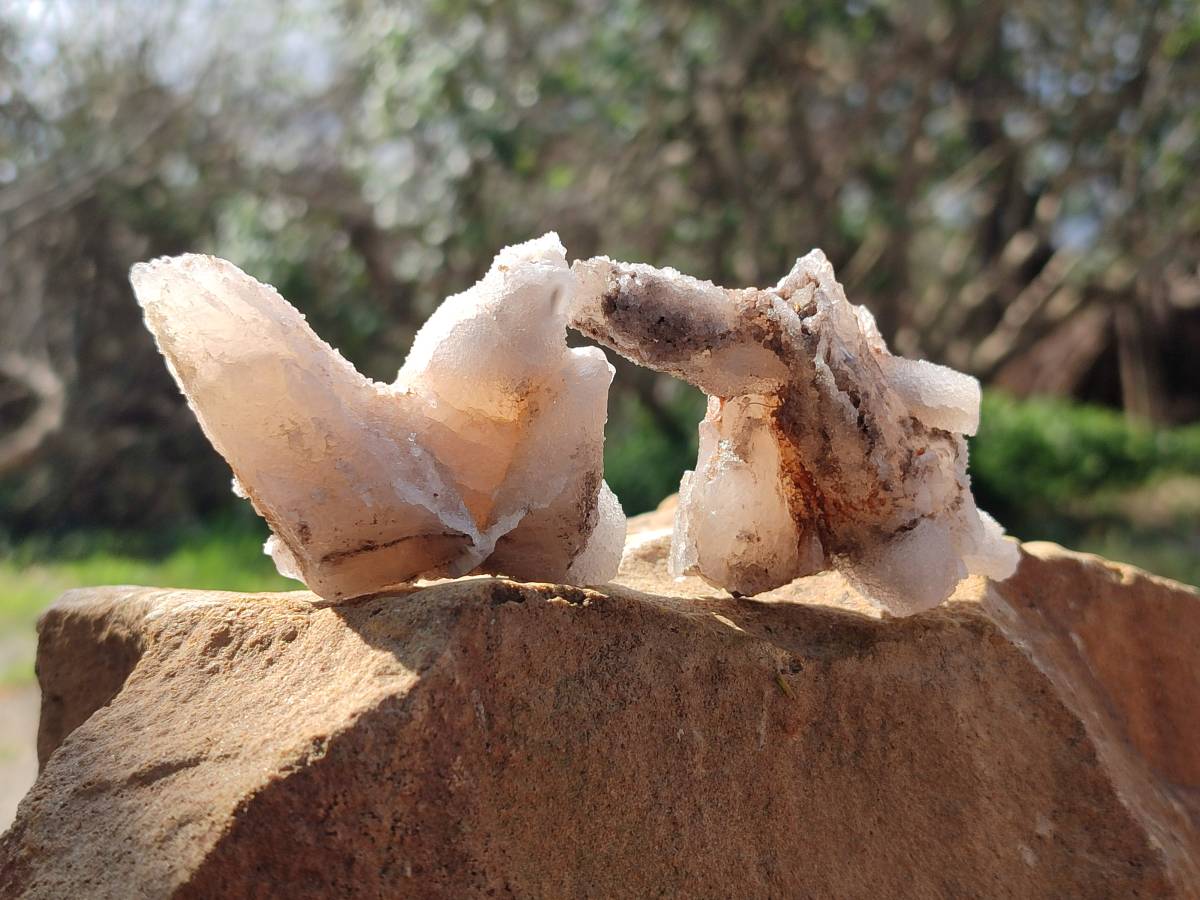 Natural Drusy Quartz Coated Calcite Pseudomorph Specimens x 12 From Alberts Mountain, Lesotho - Toprock Gemstones and Minerals 