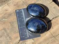 Polished Black Tourmaline Palm Stones x 12 From Madagascar - Toprock Gemstones and Minerals 