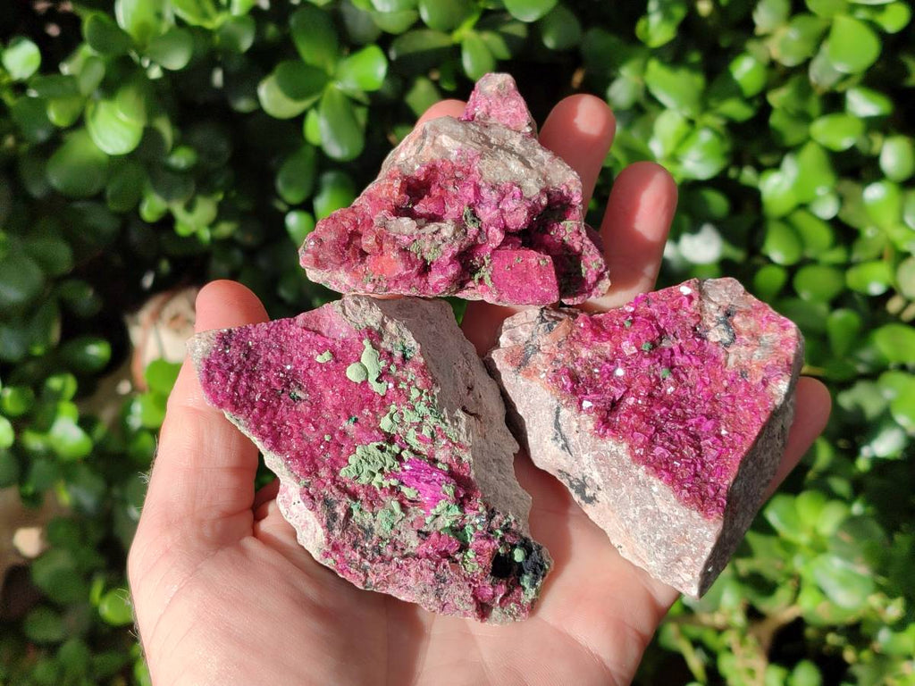 Natural Salrose Cobaltion Dolomite Specimens With Malachite And One With Chrysocolla x 6 From Kakanda, Congo - Toprock Gemstones and Minerals 