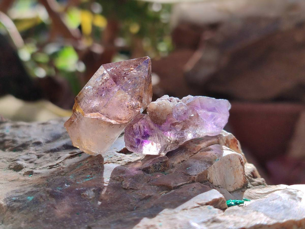 Natural Window Amethyst Crystals x 35 From Chiredzi, Zimbabwe - Toprock Gemstones and Minerals 