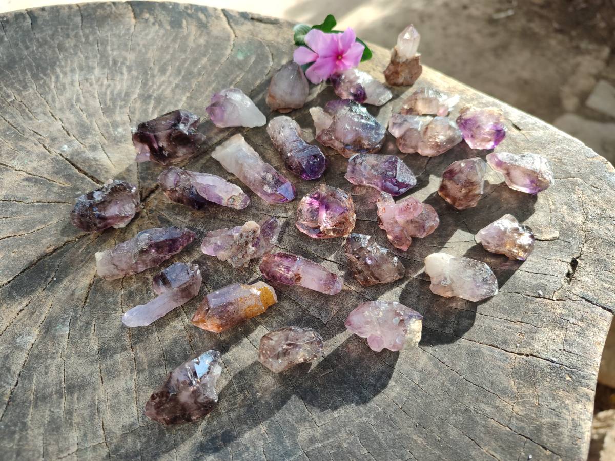 Natural Window Amethyst Crystals x 35 From Chiredzi, Zimbabwe - Toprock Gemstones and Minerals 