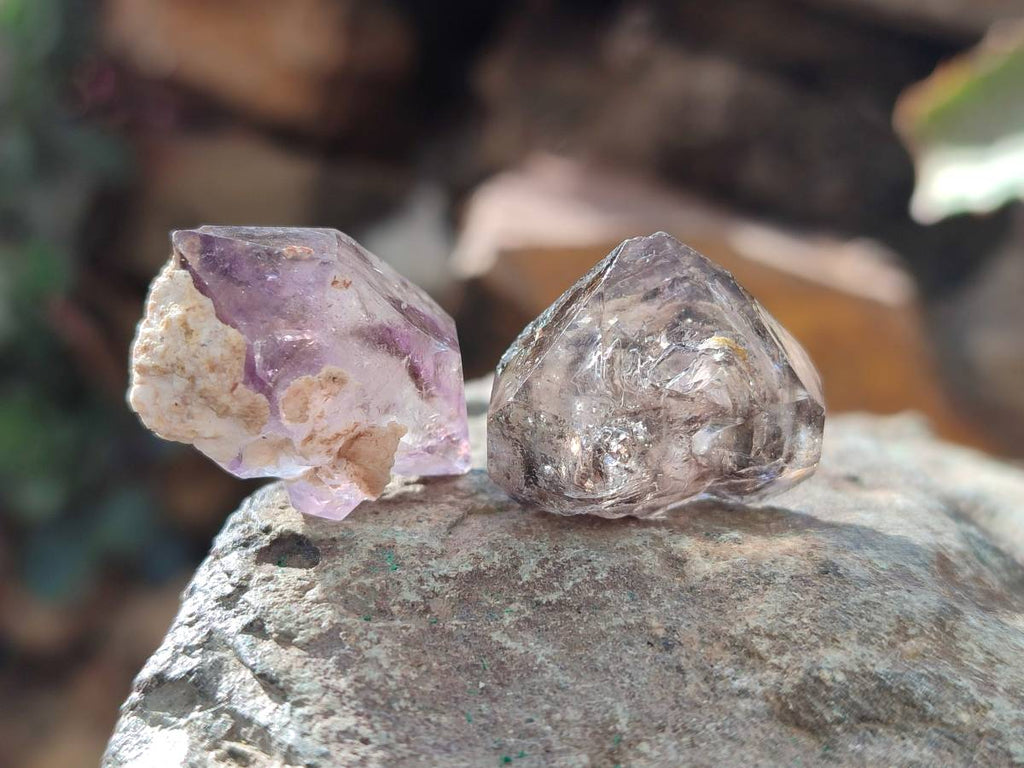 Natural Window Amethyst Crystals x 35 From Chiredzi, Zimbabwe - Toprock Gemstones and Minerals 
