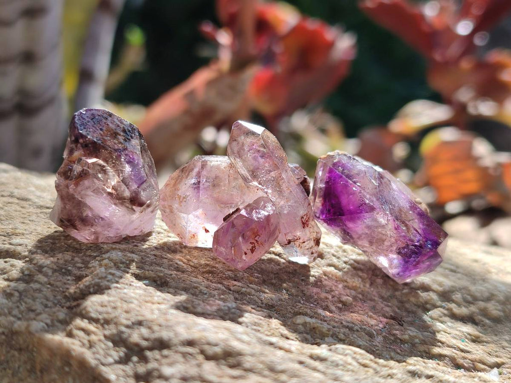 Natural Window Amethyst Crystals x 35 From Chiredzi, Zimbabwe - Toprock Gemstones and Minerals 