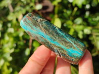 Polished Shattuckite, Chrysocolla Free Forms One With Dioptase x 6 From Koakoveld, Namibia - Toprock Gemstones and Minerals 