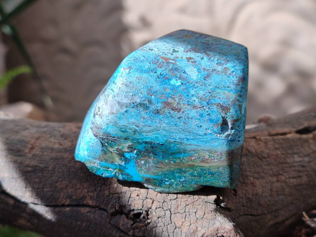 Polished Shattuckite, Chrysocolla Free Forms One With Dioptase x 6 From Koakoveld, Namibia - Toprock Gemstones and Minerals 