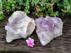 Natural Jacaranda Amethyst Clusters x 2 From Mumbwa, Zambia - Toprock Gemstones and Minerals 