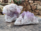 Natural Jacaranda Amethyst Clusters x 2 From Mumbwa, Zambia - Toprock Gemstones and Minerals 