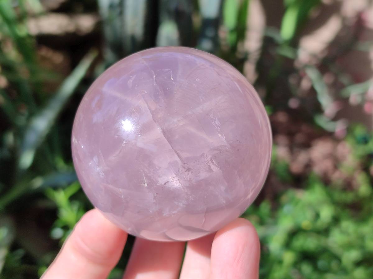 Polished Star Rose Quartz Spheres x 3 From Madagascar - Toprock Gemstones and Minerals 