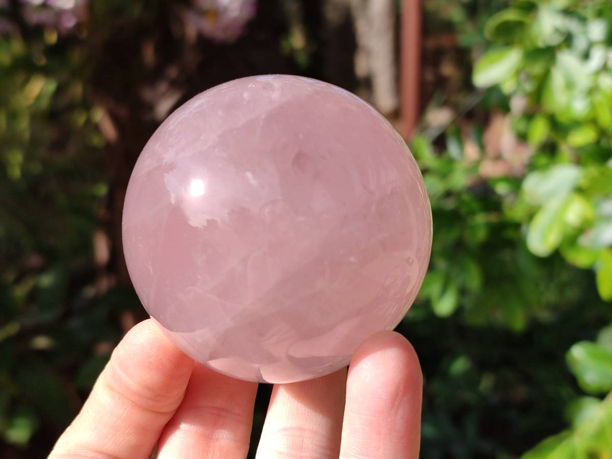 Polished Star Rose Quartz Spheres x 3 From Madagascar - Toprock Gemstones and Minerals 