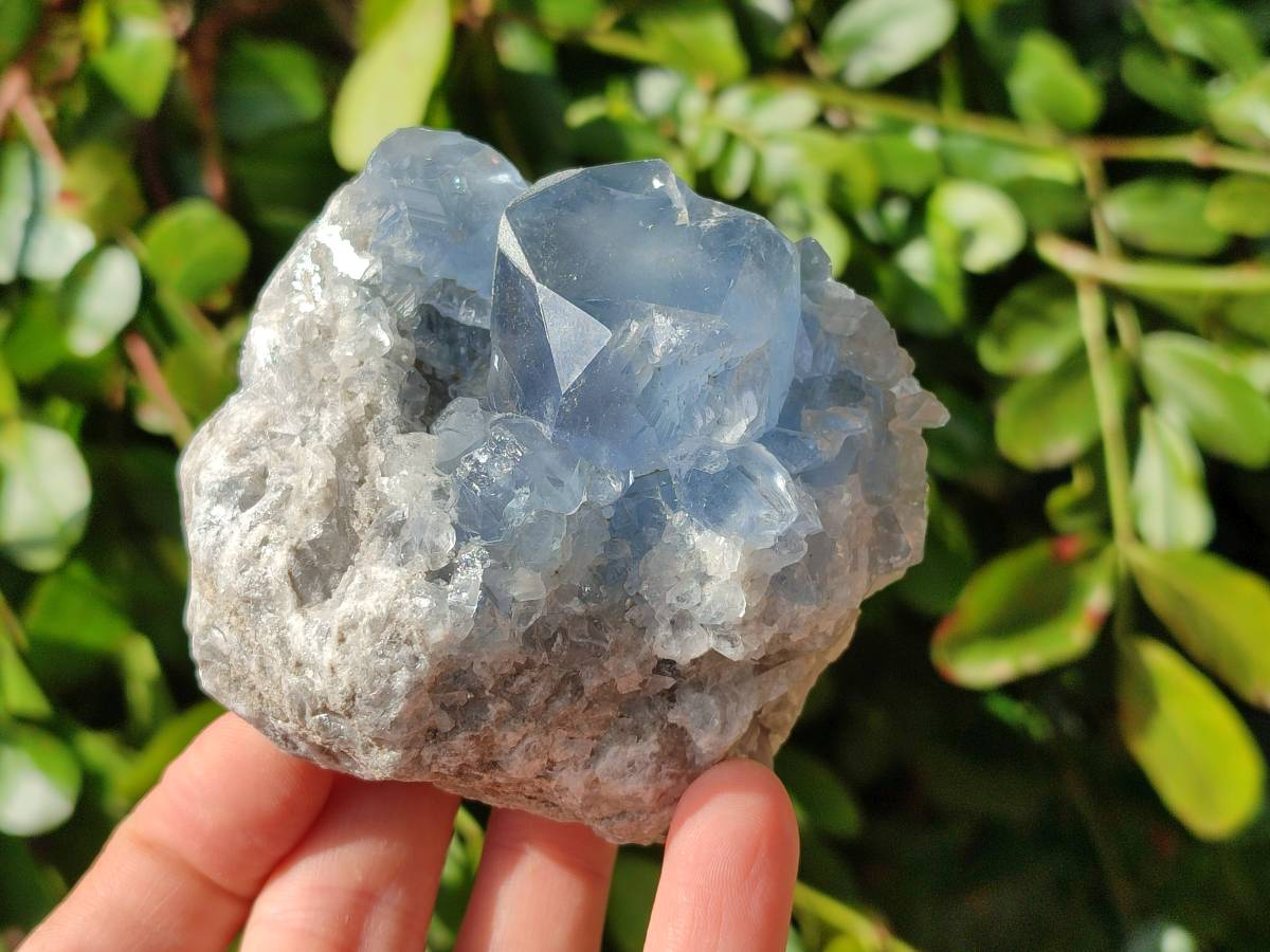 Natural Blue Celestite Specimens x 3 From Sakoany, Madagascar - Toprock Gemstones and Minerals 