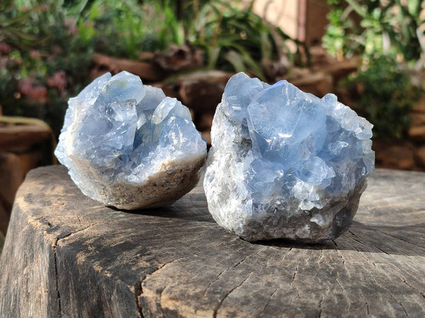 Natural Blue Celestite Specimens x 3 From Sakoany, Madagascar - Toprock Gemstones and Minerals 