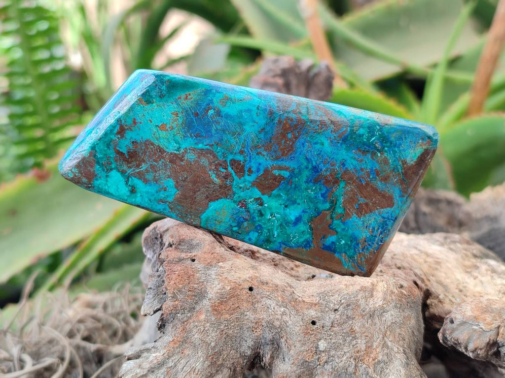 Polished Shattuckite Free Forms x 3 From Kaokoveld, Namibia - Toprock Gemstones and Minerals 