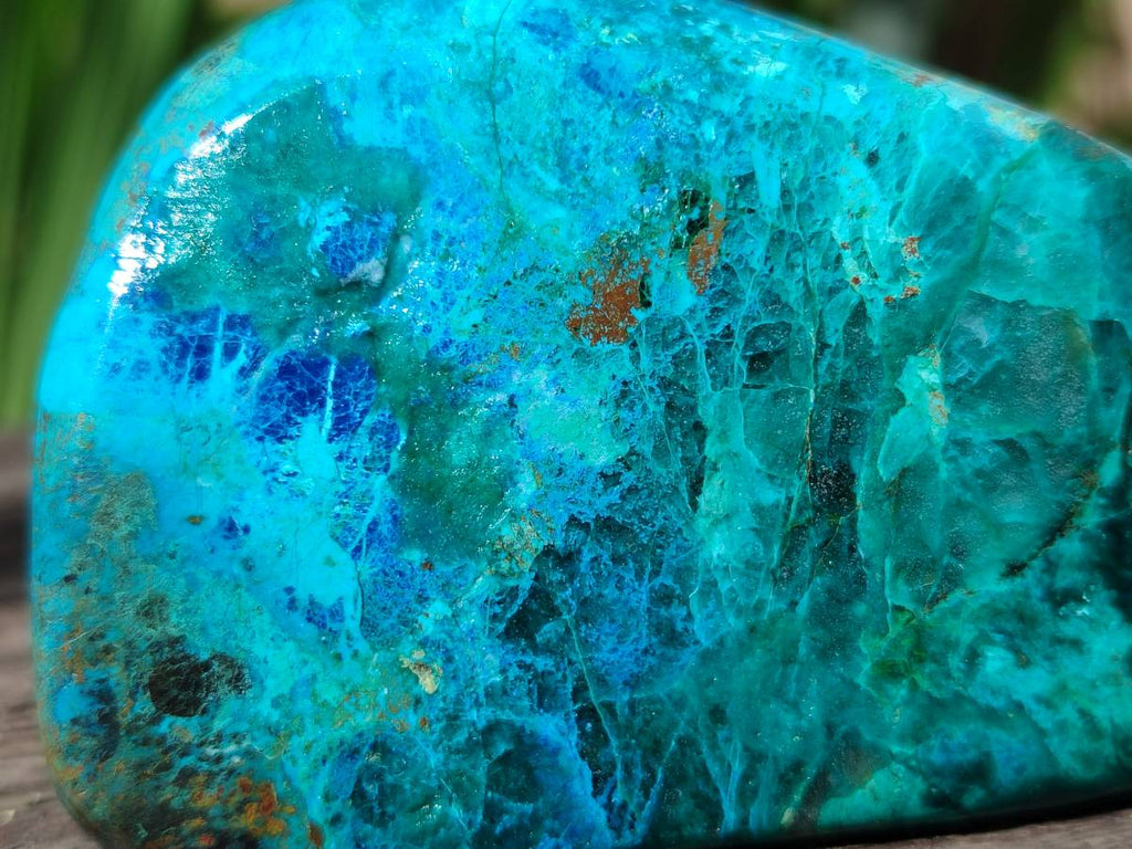 Polished Shattuckite Free Forms x 3 From Kaokoveld, Namibia - Toprock Gemstones and Minerals 