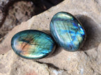 Polished Labradorite Palm Stones x 20 From Tulear, Madagascar - Toprock Gemstones and Minerals 