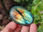 Polished Labradorite Palm Stones x 20 From Tulear, Madagascar - Toprock Gemstones and Minerals 
