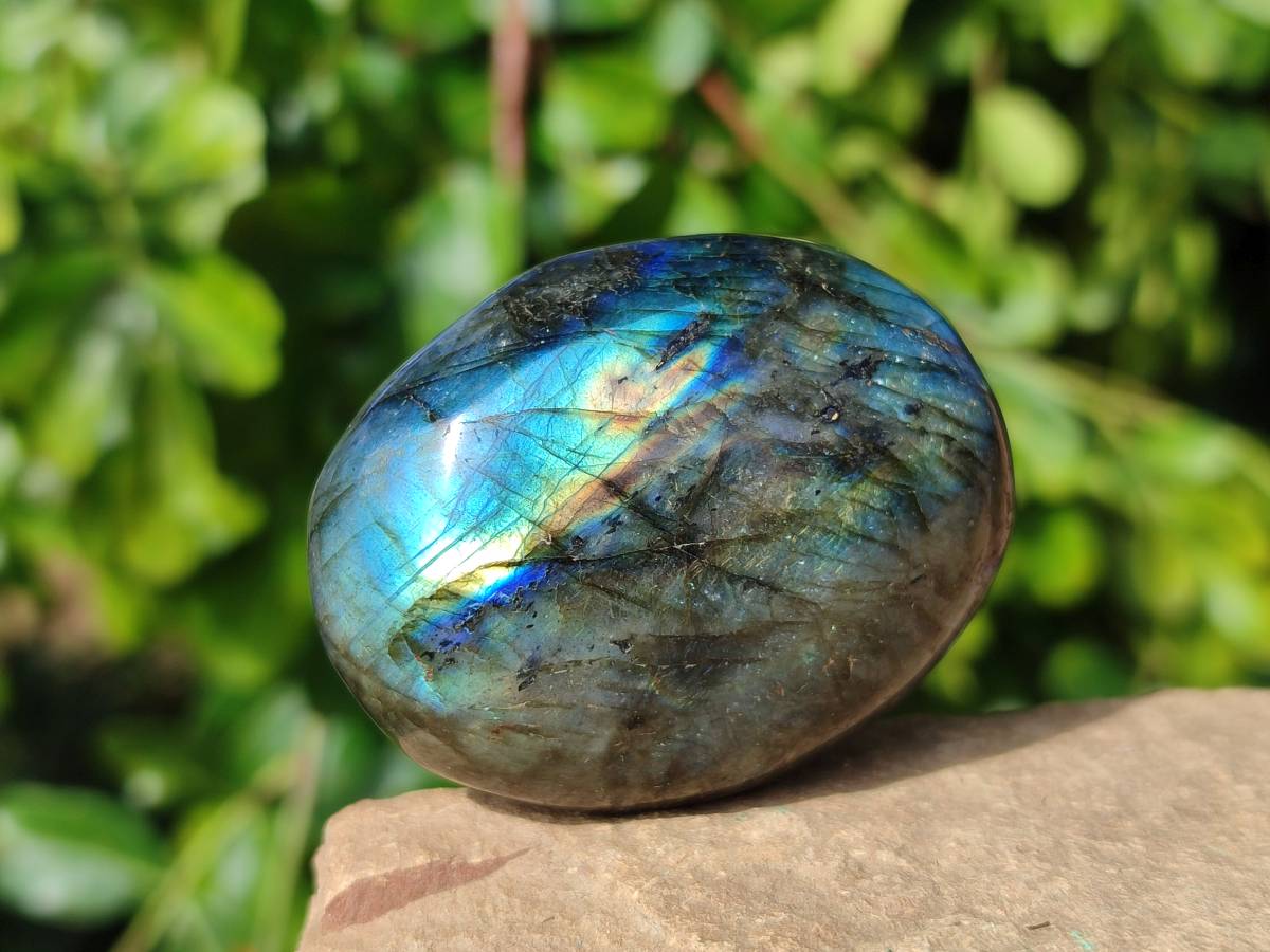 Polished Labradorite Palm Stones x 20 From Tulear, Madagascar - Toprock Gemstones and Minerals 