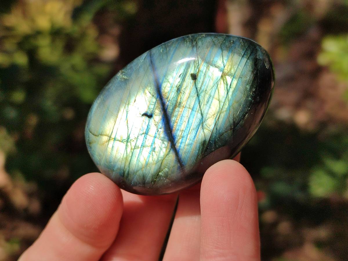 Polished Labradorite Palm Stones x 20 From Tulear, Madagascar - Toprock Gemstones and Minerals 