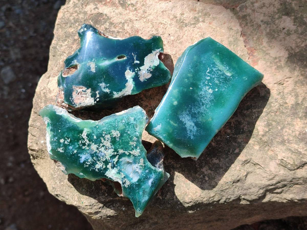 Polished On One Side Mtorolite Plates x 12 From Mutorashanga, Zimbabwe - Toprock Gemstones and Minerals 