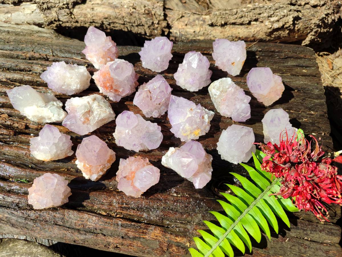 Natural Amethyst Spirit Quartz Crystals x 20 From Boekenhouthoek, South Africa - Toprock Gemstones and Minerals 