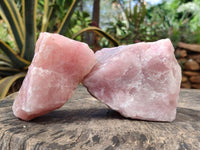 Natural Cobbed Rose Quartz Specimens x 5 From Northern Cape, South Africa