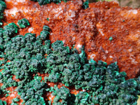 Natural Crystalline Ball Malachite and Drusy Quartz On Dolomite Matrix Specimen x 1 From Kambove, Congo